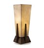Jumilla Off White Fabric Shade Table Lamp With Wood Base
