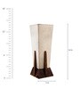 Jumilla Off White Fabric Shade Table Lamp With Wood Base
