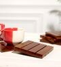 Brown Sheesham Wood Reversible Coaster Set