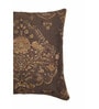 Brown Textured Silk 16 x 16 Inches Embroidered Cushion Cover