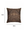 Brown Textured Silk 16 x 16 Inches Embroidered Cushion Cover