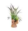 Brown Silk Plastic And Jute Artificial Foxtail Grass Arrangement Flower Bunch With Jute Wrap