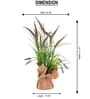 Brown Silk Plastic And Jute Artificial Foxtail Grass Arrangement Flower Bunch With Jute Wrap