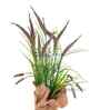 Brown Silk Plastic And Jute Artificial Foxtail Grass Arrangement Flower Bunch With Jute Wrap