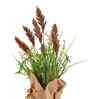 Brown Silk Plastic And Jute Faux Pampas Grass Arrangement Flower Bunch With Jute Wrap