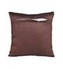 Brown Traditional Silk 16 x 16 Inches Cushion Covers (Set of 5)