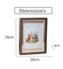 Brown Silver Photo Frame With LED Light 6x8 Inches