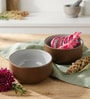 Brown Snack Bowls Set of 2