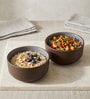 Brown Snack Bowls Set of 2