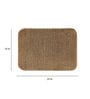 Brown Solid Polyester 24x16 Inches Anti Skid Bath Mat