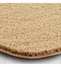 Brown Solid Polyester 24x16 Inches AntiSkid Bath Mat