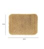 Brown Solid Polyester 24x16 Inches AntiSkid Bath Mat