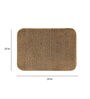 Brown Solid Polyester 28x20 Inches Anti Skid Bath Mat