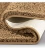Brown Solid Polyester 28x20 Inches Anti Skid Bath Mat