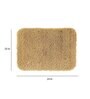 Light Brown Solid Polyester 28x20 Inches AntiSkid Bath Mat