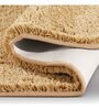 Light Brown Solid Polyester 28x20 Inches AntiSkid Bath Mat