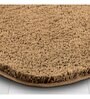Brown Solid Polyester 28x20 Inches Anti Skid Bath Mat