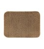 Brown Solid Polyester 28x20 Inches Anti Skid Bath Mat
