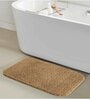 Brown Solid Polyester 28x20 Inches Anti Skid Bath Mat