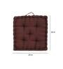 Brown Solid 100% Cotton 20X20 Floor Cushion