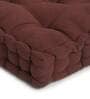 Brown Solid 100% Cotton 20X20 Floor Cushion