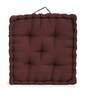 Brown Solid 100% Cotton 20X20 Floor Cushion