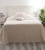 Brown Solid 110 TC Cotton Single Bed Cover