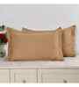 Brown Solid 144 TC Cotton King Fitted Bedsheet Bedsheet 2 Pillow Shades Collection