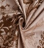 Brown Floral 144 TC Polyester Double Bedsheet With 2 Pillow Covers