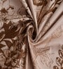 Brown Floral 144 TC Polyester King Fitted Bedsheet 2 Pillow Covers
