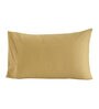Brown Solid 200 TC Cotton 30 x 20 Inches Pillow Covers (Set of 2)