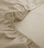 Brown Solid 200 TC Cotton Queen Sized Fitted Bed Sheets with 2 Pillow Covers