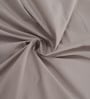 Brown Solid 200 TC Cotton Single Bedsheet With 1 Pillow Cover