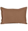 Brown Solid 210 TC Cotton Single Sized Bedsheet with 1 Pillow Cover Satin Stripe 2024 Collection