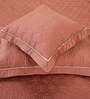 Brown Solid 300 TC Cotton Quilted Double Bed Cover with 2 Pillow Covers & 2 Cushion Covers with Filler Kairo Collection
