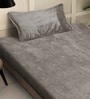 Brown Solid 300 TC Wool Single Bedsheet with Pillow cover