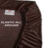 Brown Solid 300 TC Woollen Fitted Single Bedsheet with Pillow Cover