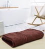 Brown Solid 500 GSM Cotton Bath Towel