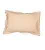 Brown Solid 600 TC Cotton 1 Double Bedcover with 2 Pillow cover