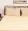 Brown Solid 600 TC Cotton 1 Double Bedcover with 2 Pillow cover