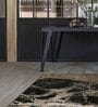 Brown Abstract Blended Linen 3 ft x 5 ft Machine Made Carpet