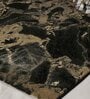 Brown Abstract Blended Linen 3 ft x 5 ft Machine Made Carpet