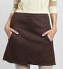 Solid Brown Cotton (Set of 2) Apron & Napkin Set