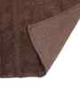 Brown Solid Cotton 16x24 Inches Anti Skid Bath Mat