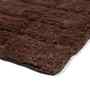 Brown Solid Cotton 28x47 Inches Anti Skid Bath Mat