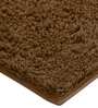 Brown Solid Cotton AntiSkid Bathmat