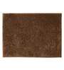 Brown Solid Cotton AntiSkid Bathmat