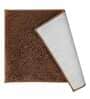Brown Solid Cotton AntiSkid Bathmat