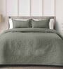 Oilve Solid GSM 300 Pure Cotton King Size Bedcover With 2 Pillow Covers
