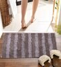 Brown Striped MicroFibre 14x10 Inches Antiskid Bath Mats